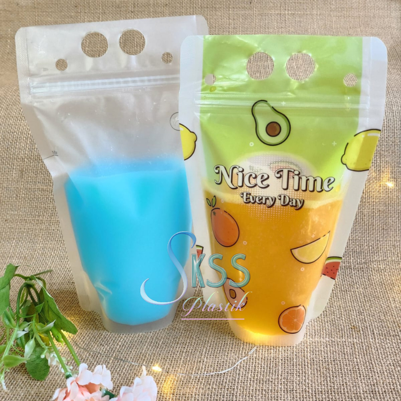 Standing Pouch Matte Ziplock Kemasan Minuman Kekinian 450ml 500ml