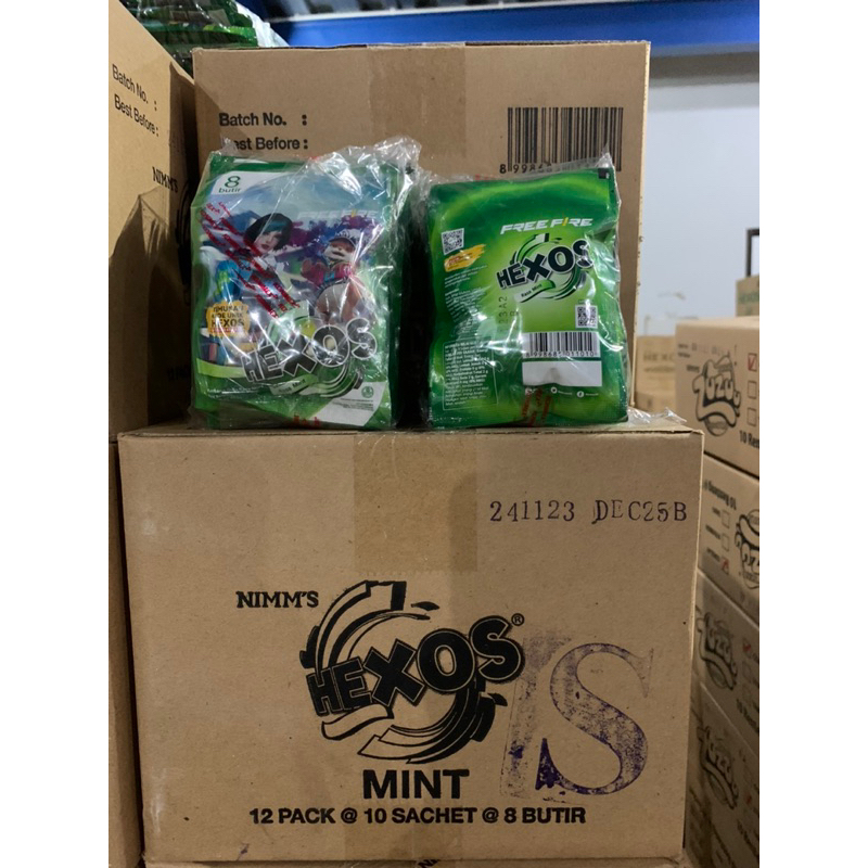 

Hexos Mint Kemasan Ziplock 8 butir 1 plastik isi 10 sachet.