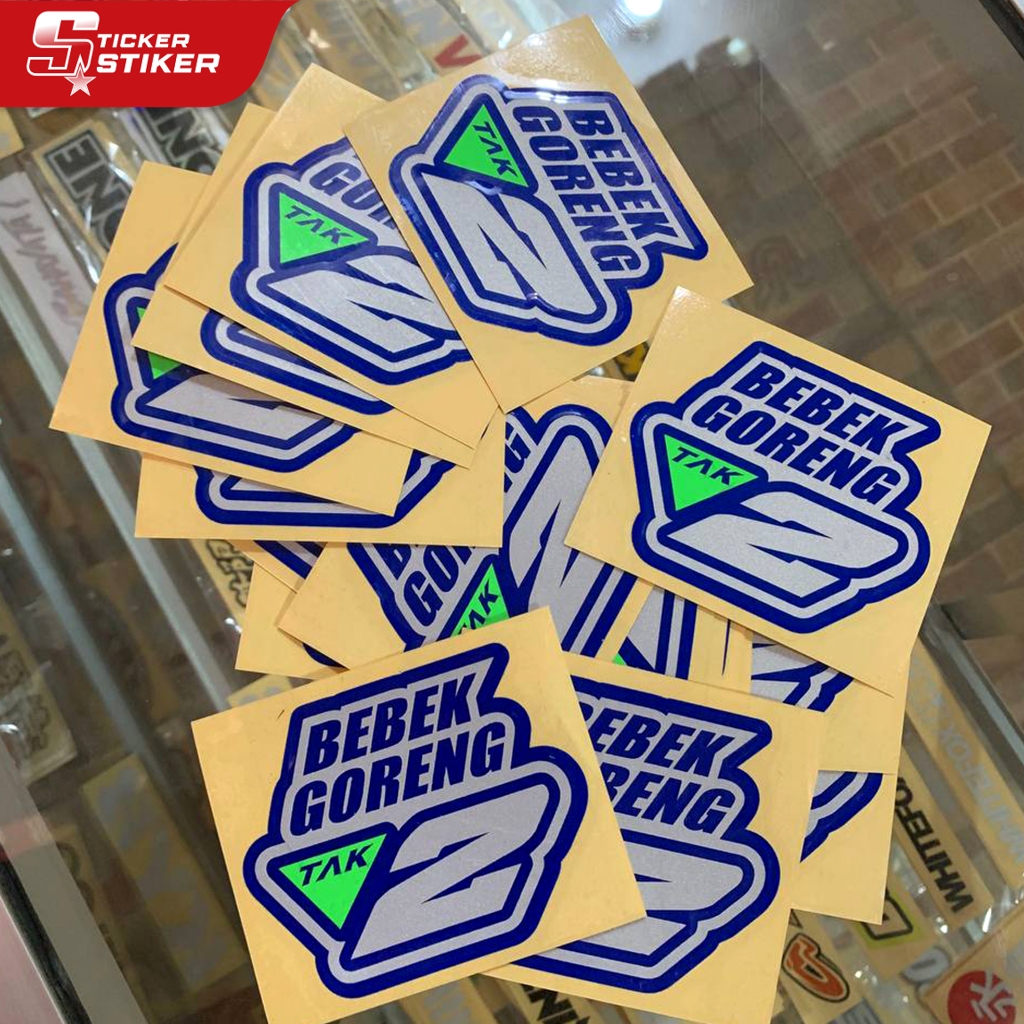 Stiker Cutting Bebek Goreng 2 Tak Bahan Skotlet