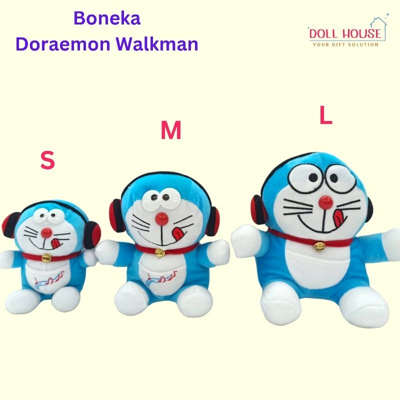 Boneka Doraemon Walkman / Boneka Doraemon Lucu