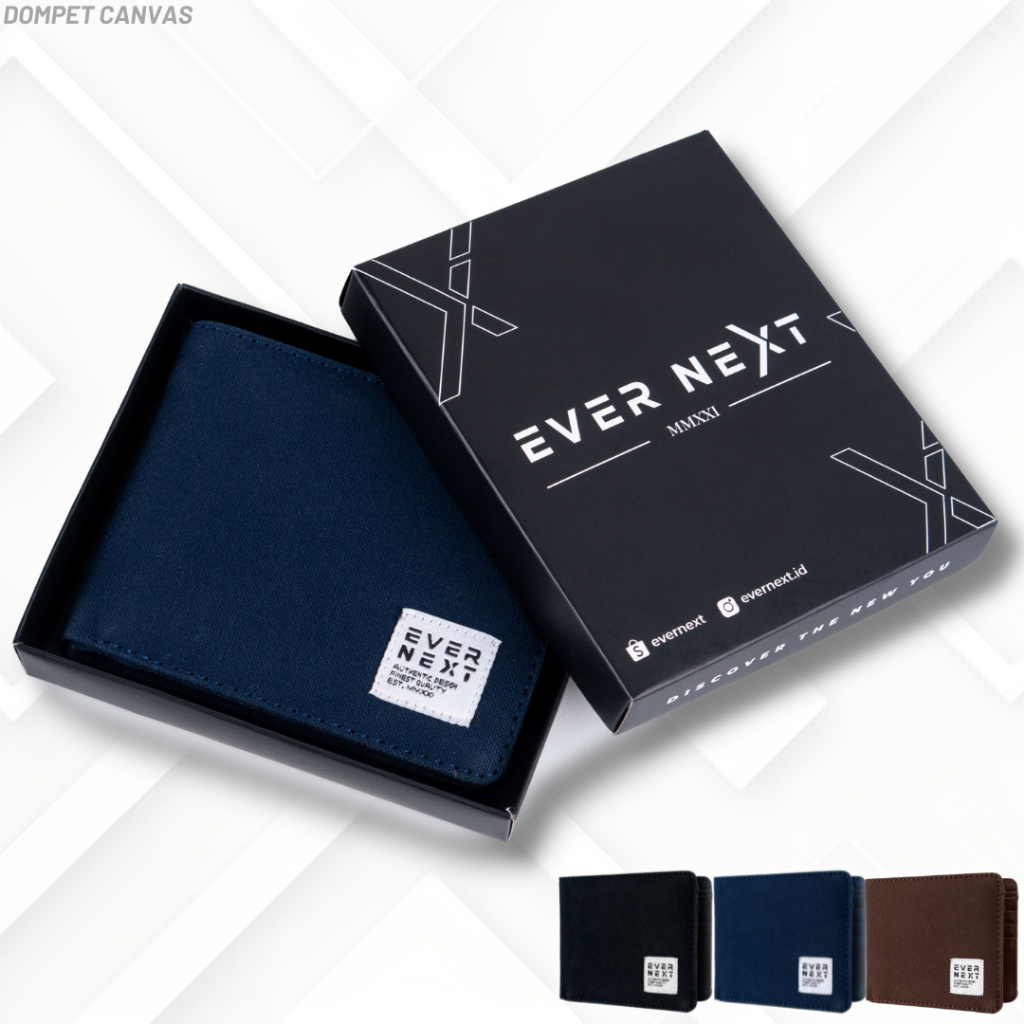 Dompet Lipat Pria Kanvas Pendek Distro