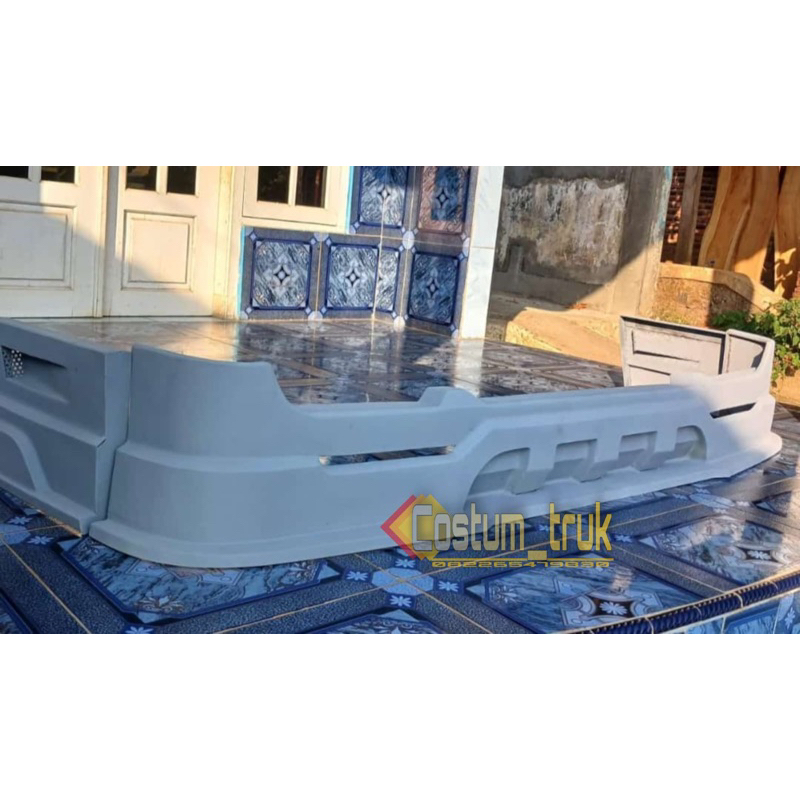 Tambahan Bemper Spoiler Truk Canter Giga Ragasa Macan plat besi