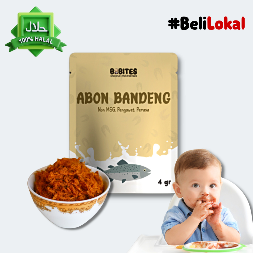 

Abon Bayi Ikan Bandeng Abon MPASI Kemasan 4gr / Abon Bayi MPASI Sehat Tanpa Pengawet / Abon Cipung Non MSG