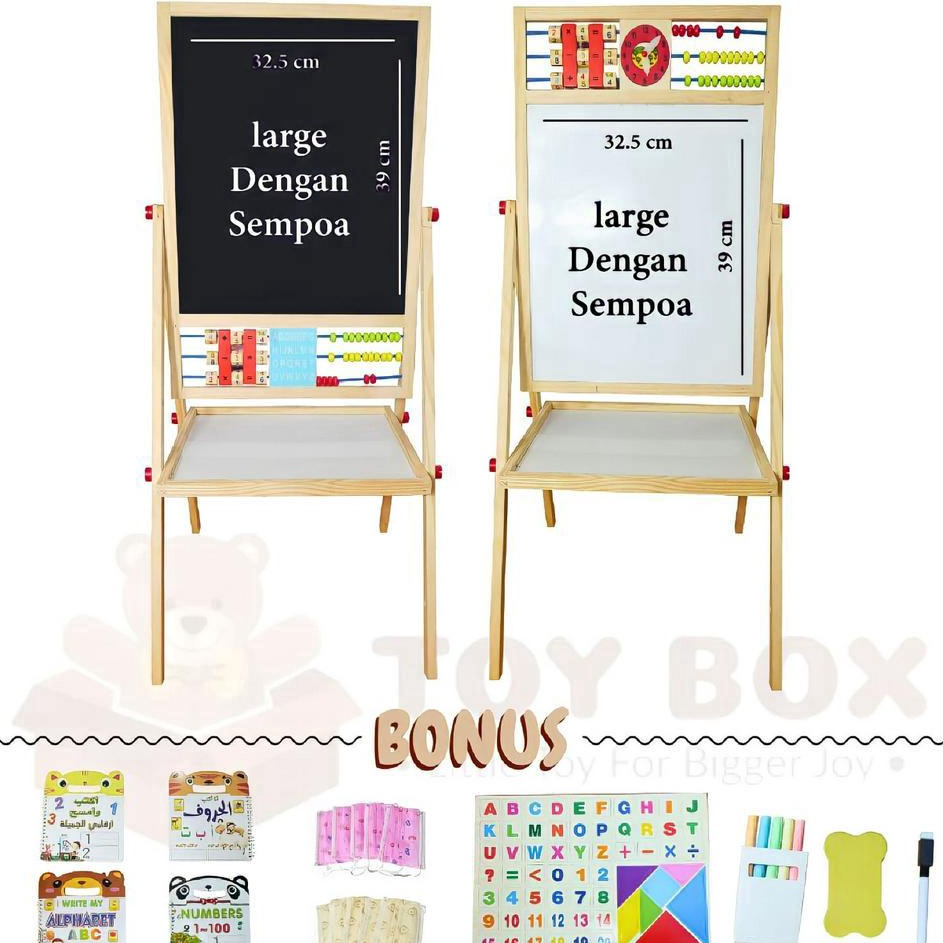 

Model Baru Mainan Uk Large 2in1 Magnetic Education Board ack dan Whiteboard Papan Tulis Besar Belajar Menggambar Berhitung Anak Dengan Sempoa Berhitung Model Berdiri Besar