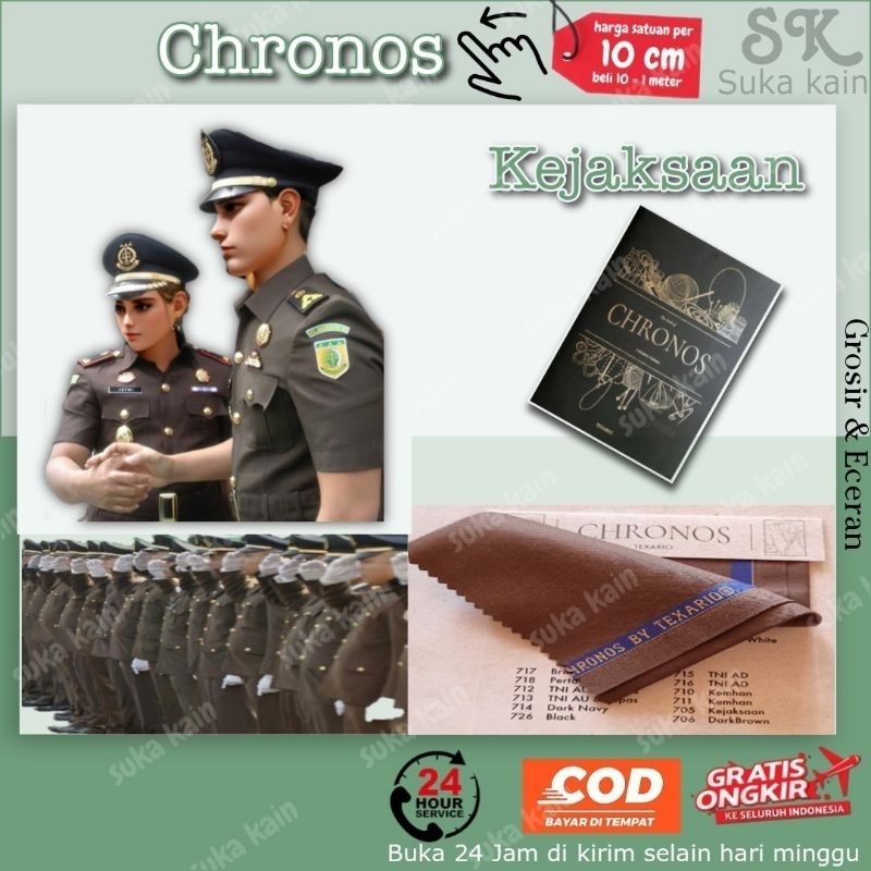 Kain Chronos by Texology harga Per 10 Cm Bahan Seragam Kejaksaan Pemda TNI Polri Pertanian DLL