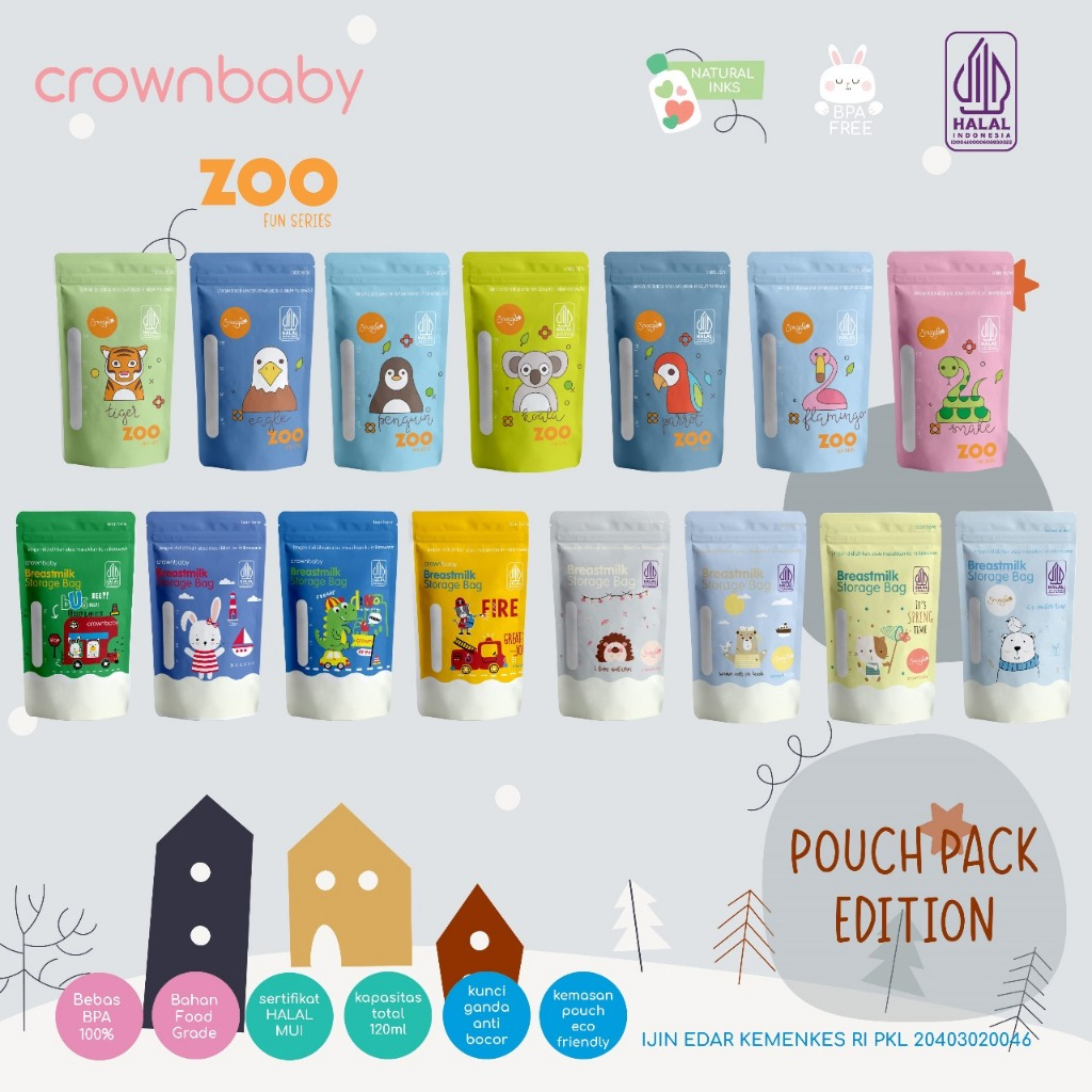 Kantong Asi CROWN 120ml Breast Milk Storage