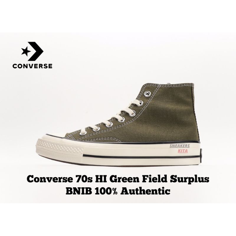 [UNISEX] Sepatu Converse Chuck Taylor All Star High Field Surplus Green 162052C BNIB 100% Authentic