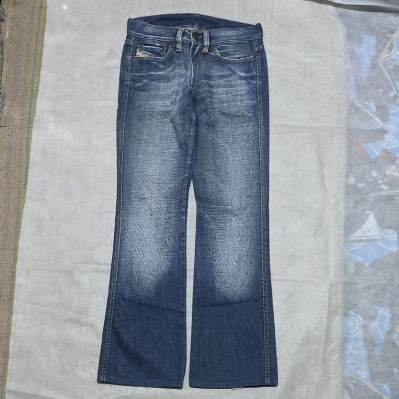 Celana Panjang Longpants Jeans Diesel Industry Vtg Blue Washed Fading Bootcut Original Second Prelov