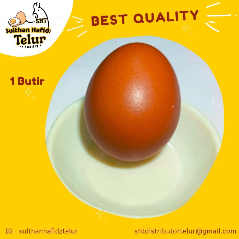 

TELUR AYAM NEGERI 1 butir (55-65gram)Telur Ayam NegeriTelur Ayam Negeri Omega Telur Ayam Negeri Krem Telur Puyuh Telur Ayam Kampung Omega Telur Bebek Oren Telur Asin Mentah Telur Asin Mateng