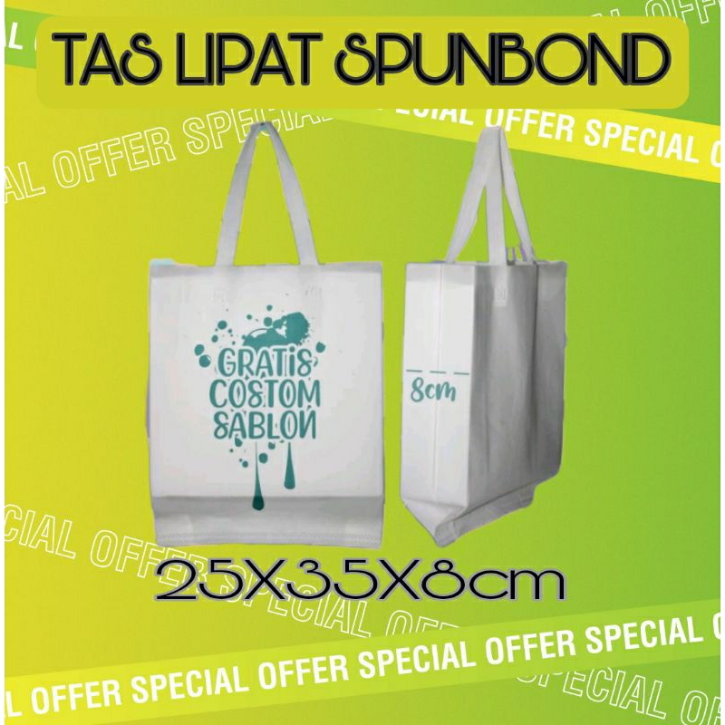 TAS LIPAT SPUNBOND 25X35X8 cm (SABLON CUSTOM)