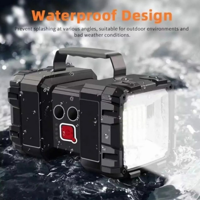 LAMPU SOROT SENTER LED XHP70 + 45 SMD LED SUPER TERANG USB CHARGE ORI