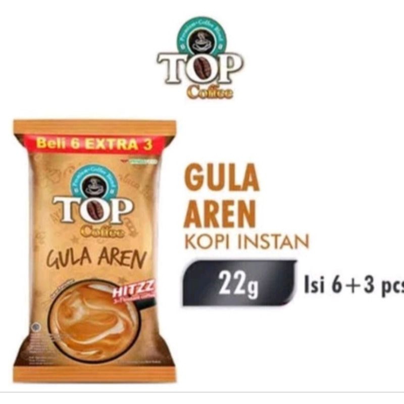 

TOP COFFEE GULA AREN HITZZZ KEMASAN POUCH ISI 9 SACHET