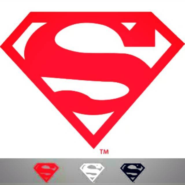 Sticker Superman Super Hero Logo First Design