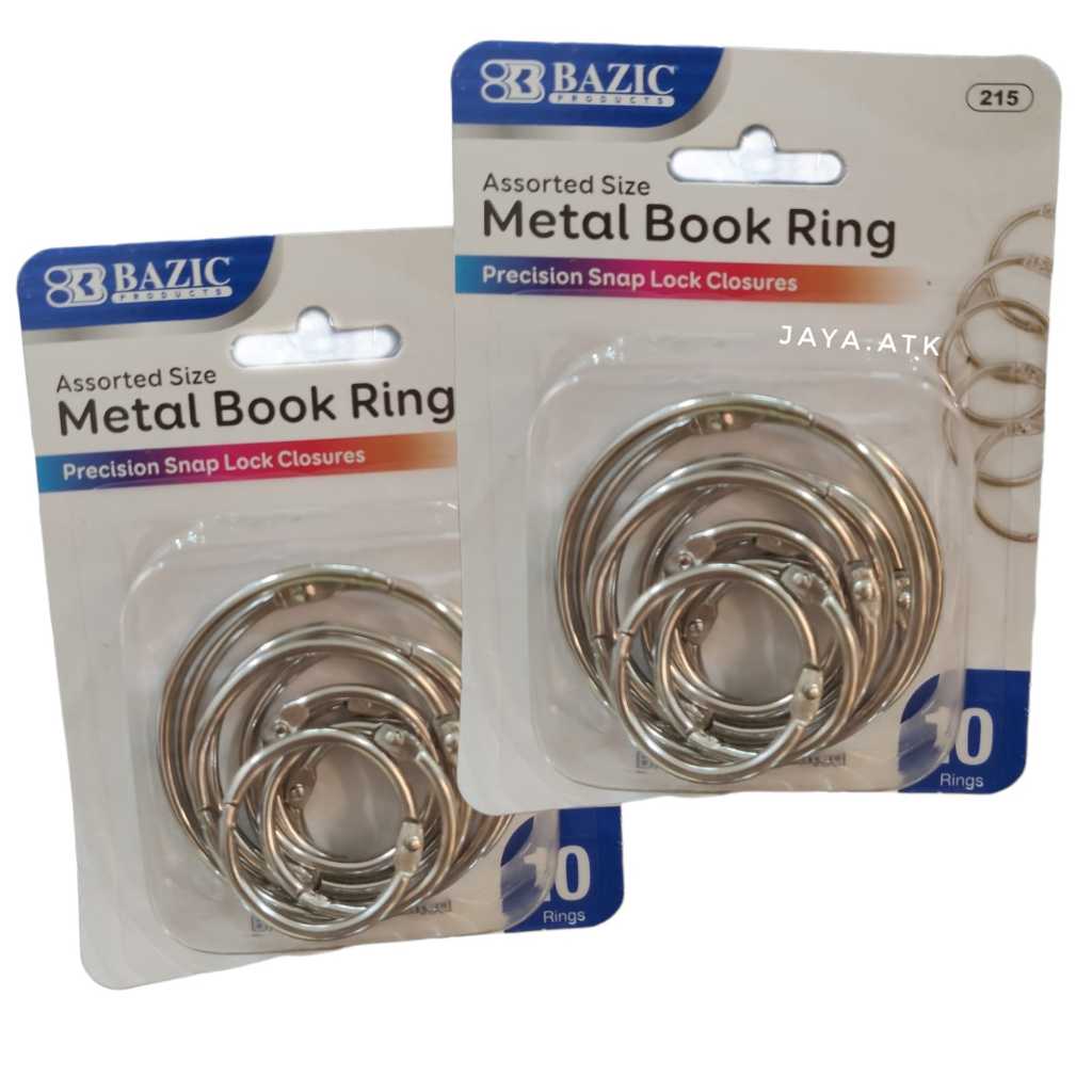 

RING JILID BUKU BESI MIX CAMPUR 1 1.5 2 IN ISI 10 METAL BOOK RING BAZIC 215
