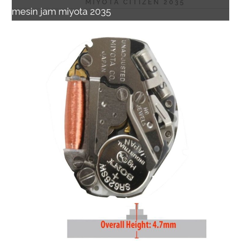 Mesin Tangan Miyota Analog Miyota 2035 polos