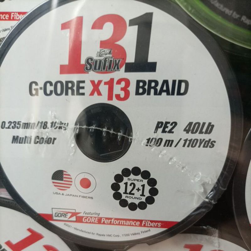 SENAR PE SUFIX 131 PREMIUM LINE GORE X13 BRAID MULTICOLLOR