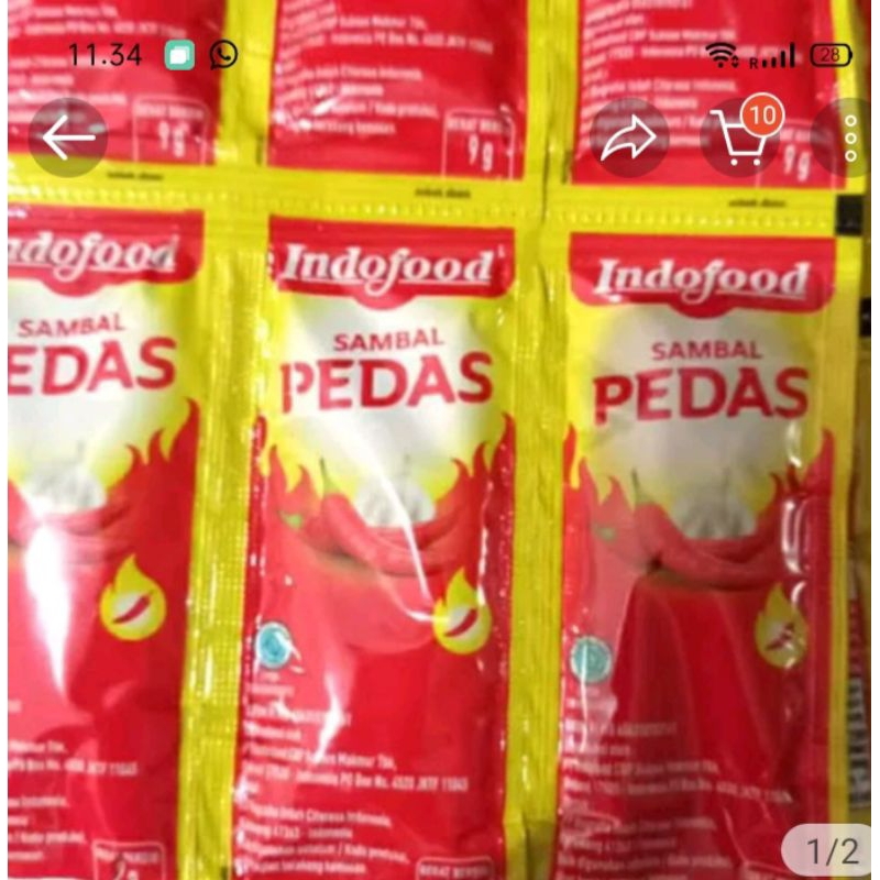 

Indofood sambel pedas sacset 20pc exp Oktober 2024