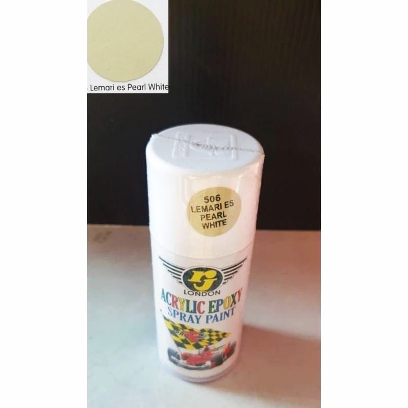 Cat semprot merk RJ London warna lemari es/pearl white