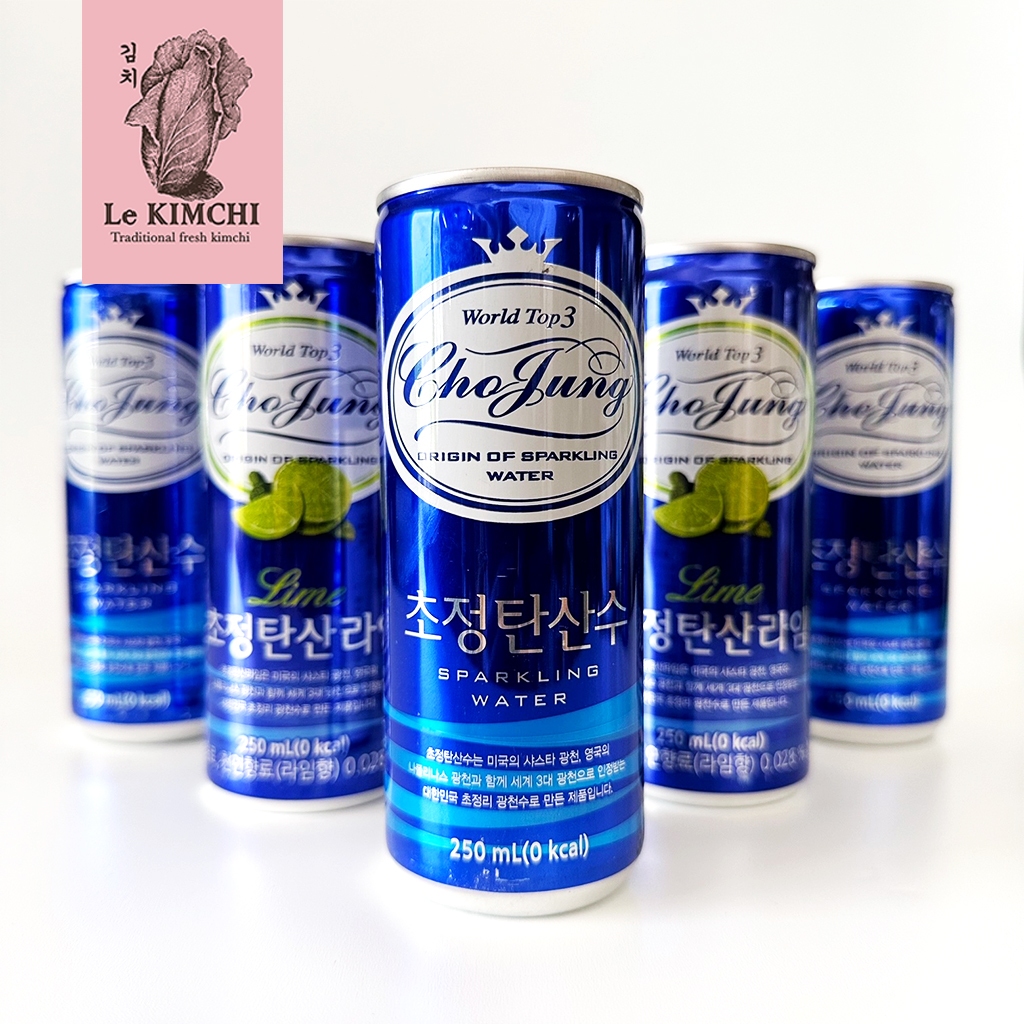 

CHOJUNG Sparkling Water Ori Lime 250 ml Minuman Korea Kaleng Minuman Soda Korea Korean Drink