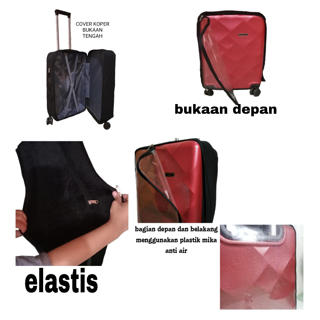 Sarung Koper / Sarung Pelindung Koper / Cover Koper / Cover Koper Elastis transparant Waterfroop / L