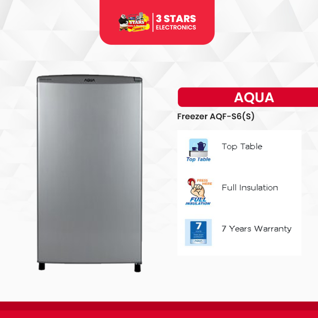 FREEZER AQUA AQF-S6 - 167 LITER - KULKAS FREEZER BERDIRI / STANDING AQUA - AQF S6 AQFS6 - READY