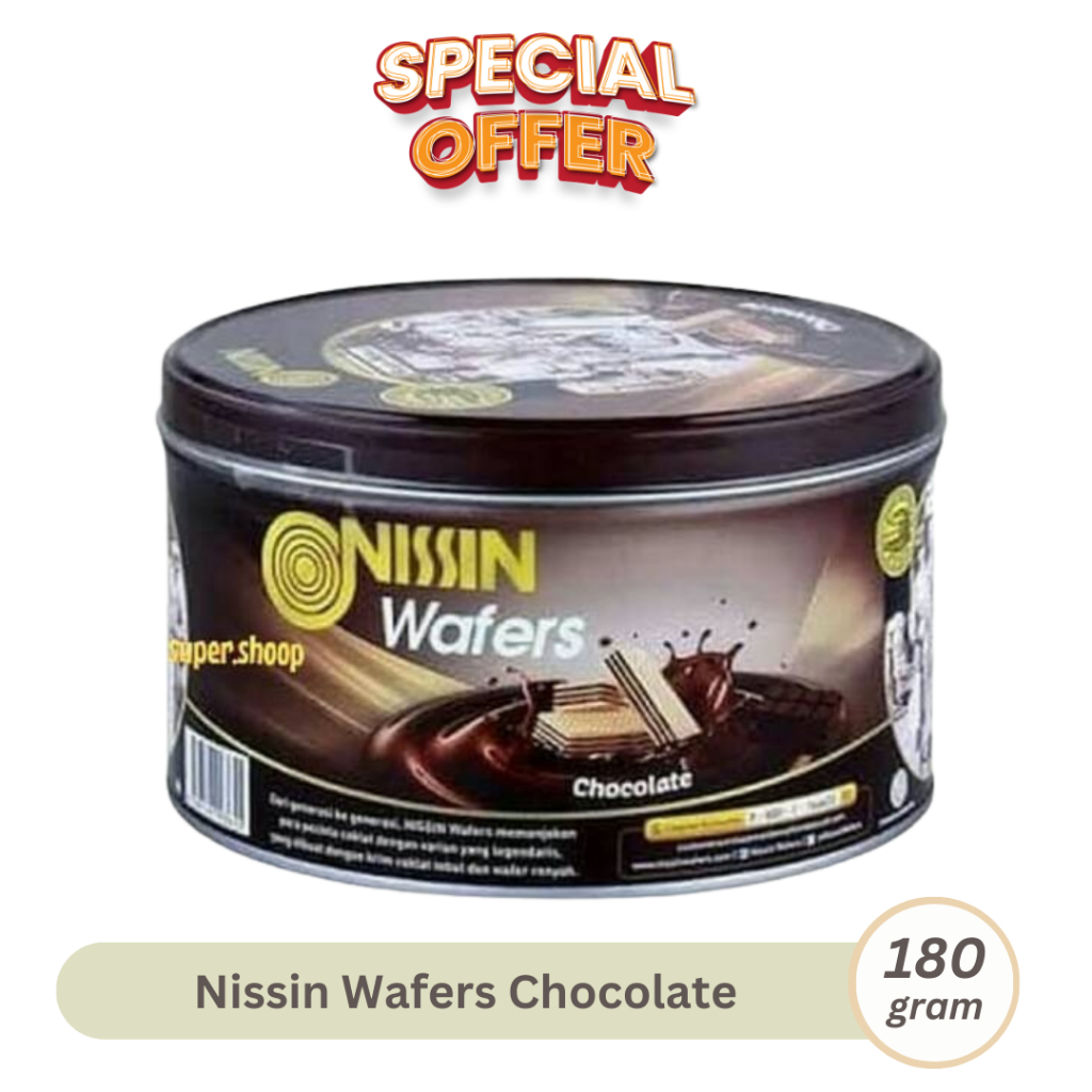 

Nissin Wafers 180gr coklat chocolate biskuit kaleng