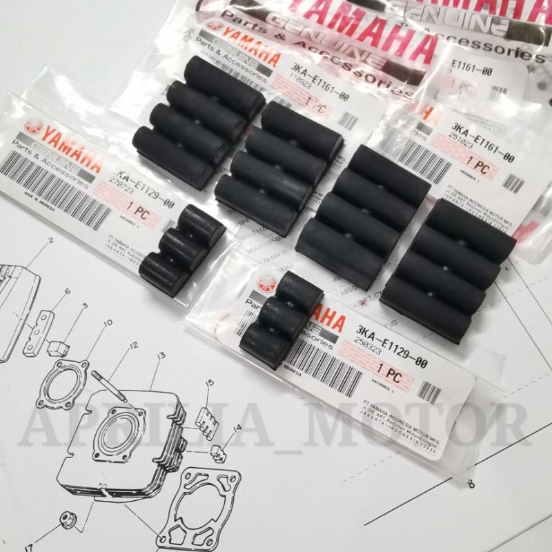 KARET BLOK RXKING PEREDAM BORING SEHER RXKING ORIGINAL 3KA-E1129-00 & 3KA-E1161