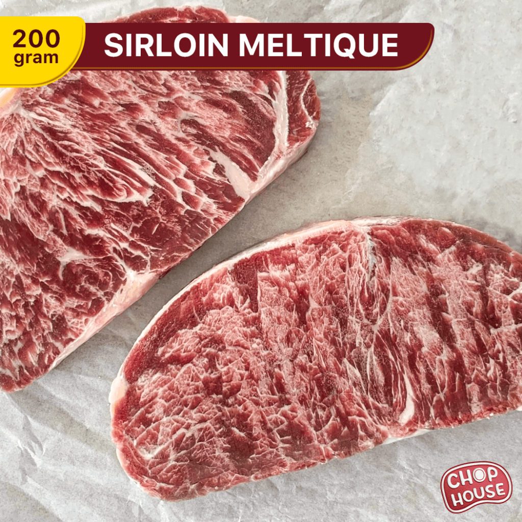 

Sirloin Meltique Steak Grade A / Daging Sapi Striploin Beef Wagyu Meltik