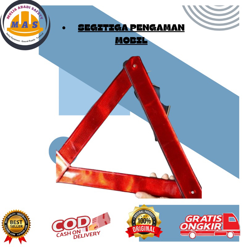 Segitiga Pengaman Reflektif Mobil / Segitiga Pengaman Safety / Tanda pengaman