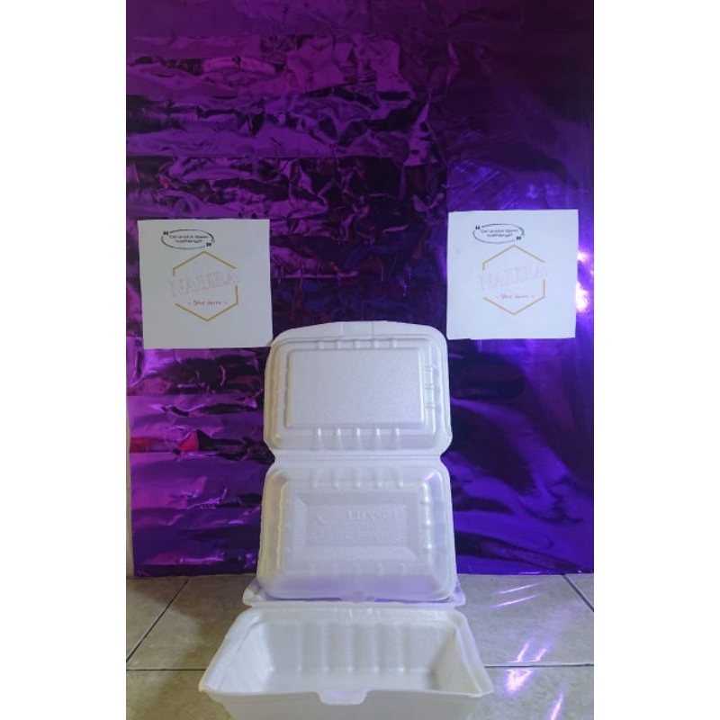 

stayrofom Lux 01/ stayrofom nasi tanpa sekat tanggung isi 100pcs