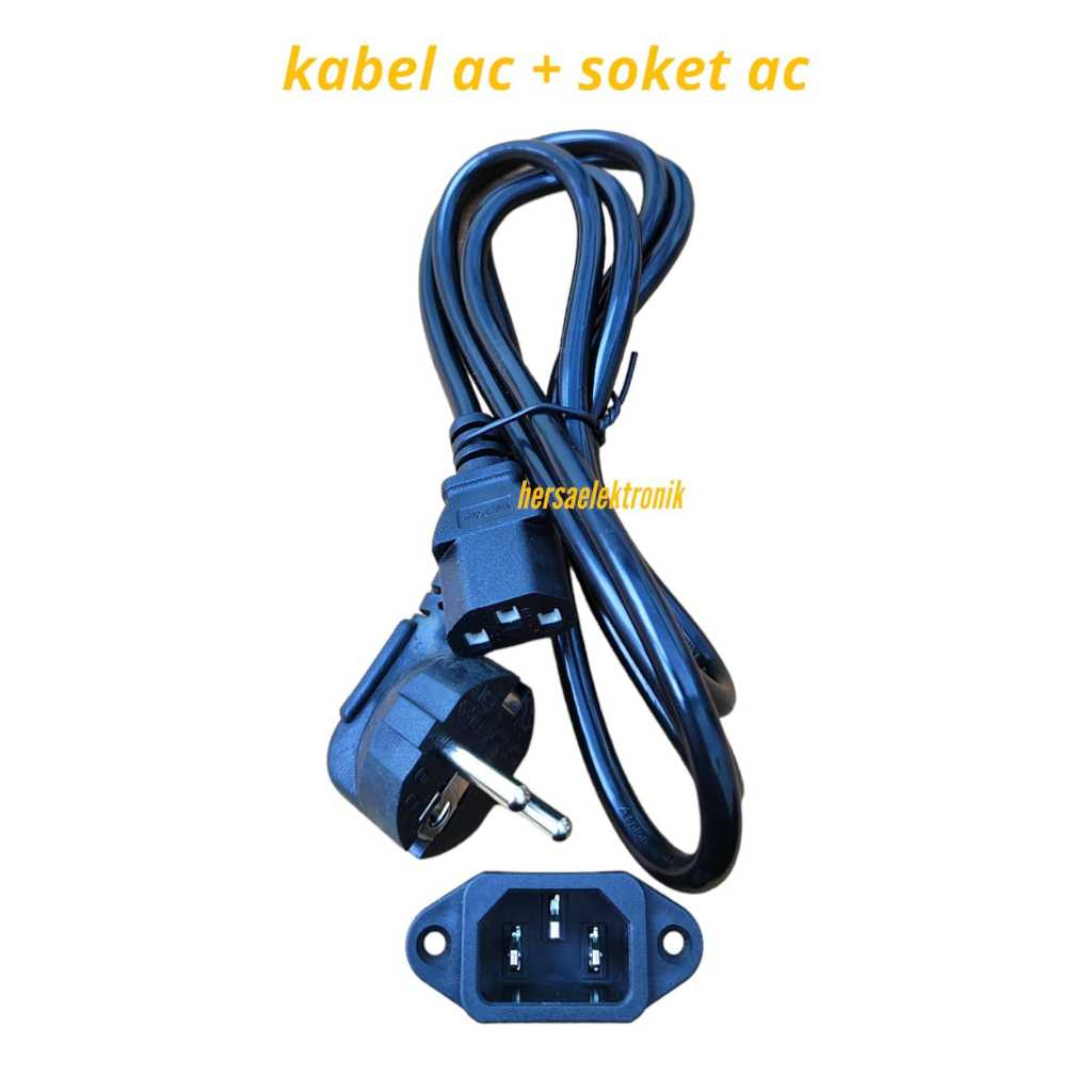 kabel ac komputer murah + soket ac komputer
