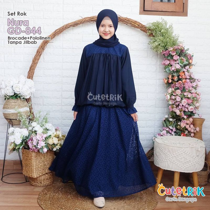 Korean style/set rok Nura/new cutetrik rok anak/ baju pesta anak anak