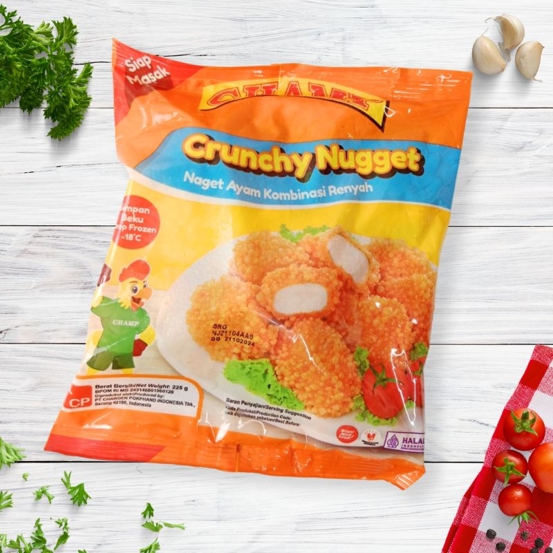 

Amanta Segar Bogor | Nugget Champ Crunchy Nugget | Nugget Crispy 225gr | Naget Ayam Renyah