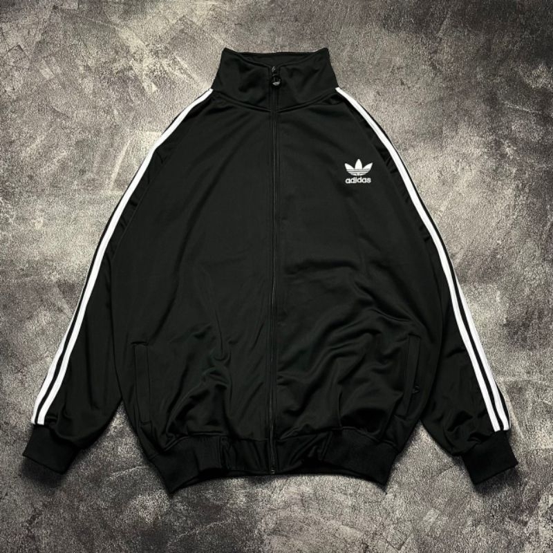 JAKET TRACKTOP ADIDAS FIREBIRD LOGO BORDIR HITAM PREMIUM