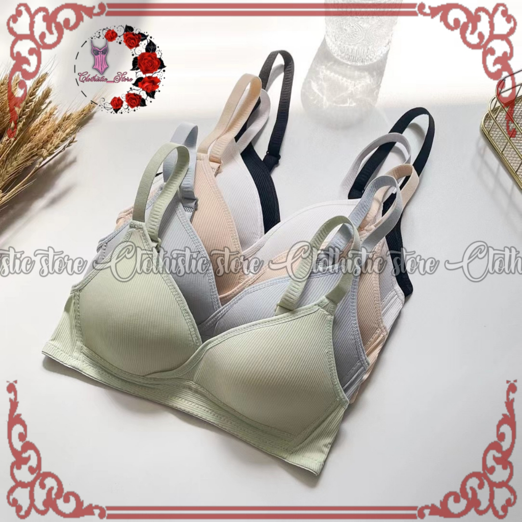Yooyi BH Bra Push Up Cewek Nyaman Sexy Korea Style Remaja Tanpa Kawat Style Dewasa Pakaian Dalam Wan