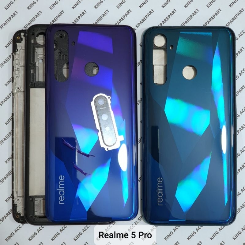 CASING HOUSING + FRAME FULLSET TUTUP BELAKANG REALME 5 PRO