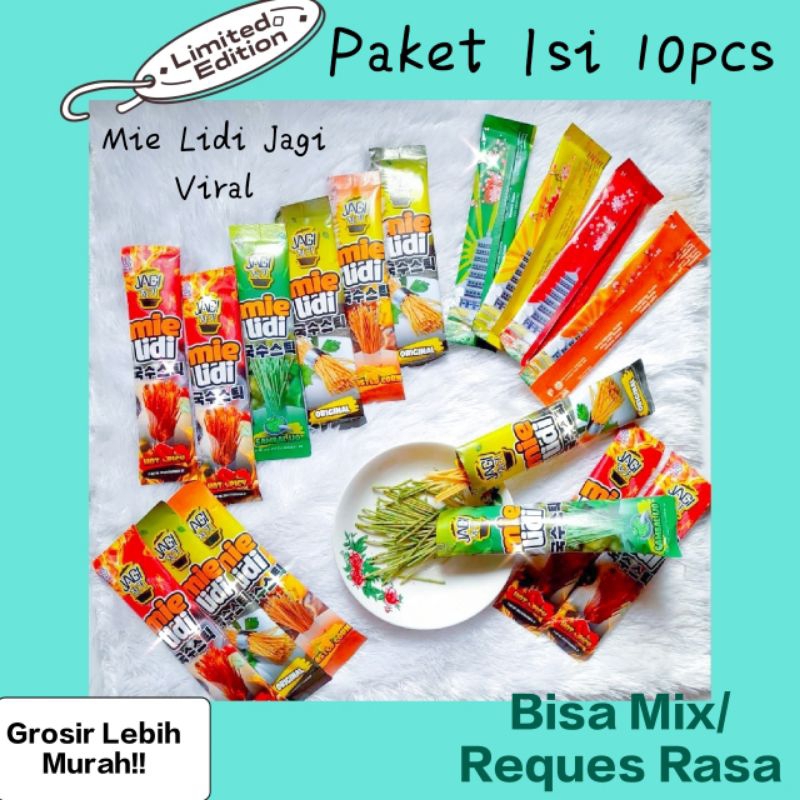 

Mie Lidi Jagi Viral Tiktok kemasan 1 pack isi 10pcs