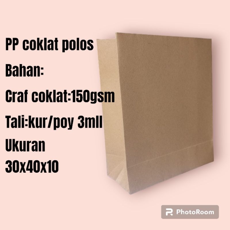 

PP coklat polos XL isi 12pc/pac