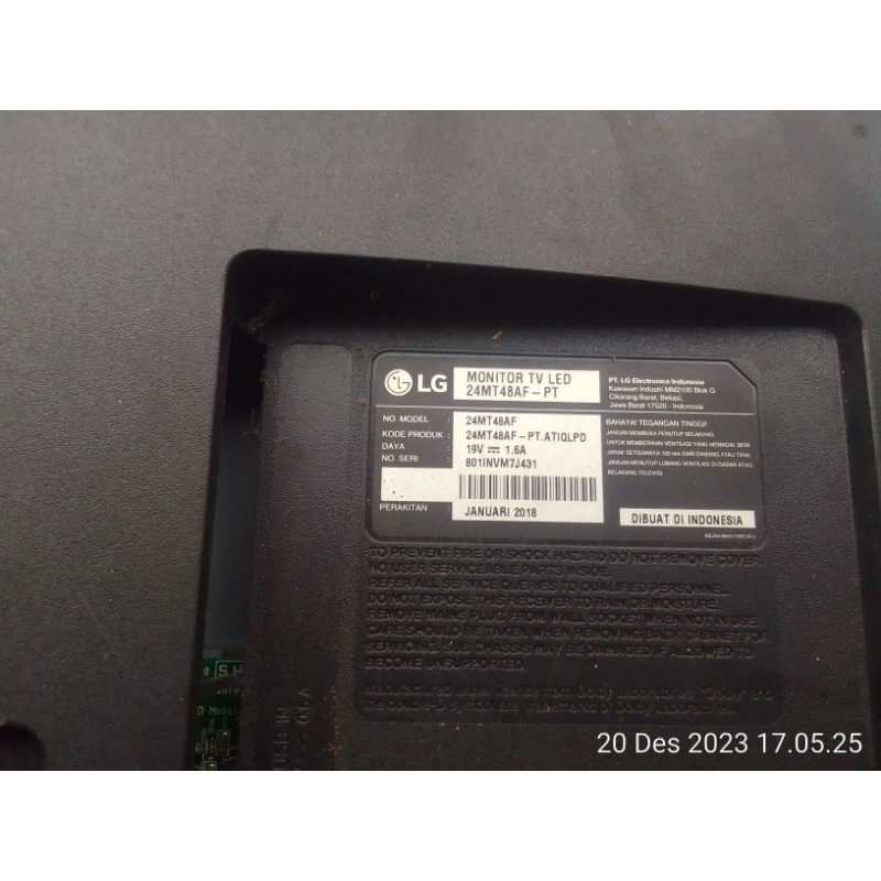 Tcon Tikon T con T-con Coff TV LED LG 24MT48AF 24MT48 AF ORIGINAL