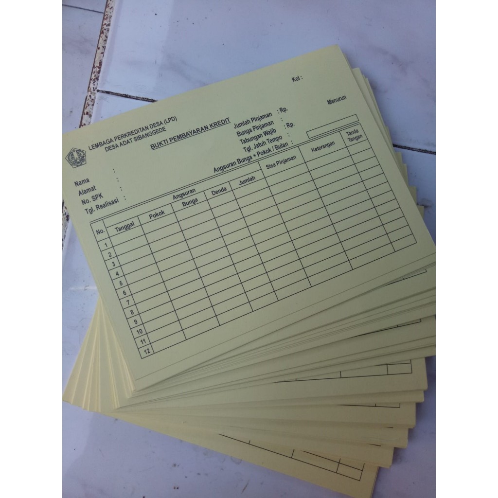 

Kartu Pembayaran/Iuran Warga/Stok Barang/Listrik, dll