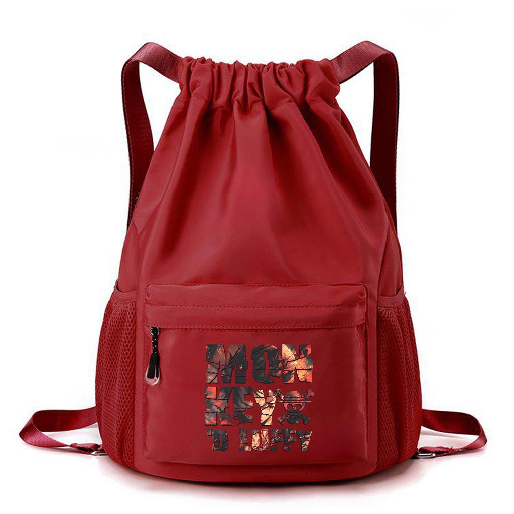 FITRAS - Tas Serut Aesthetic Anime One Piece String Bag Olahraga Pria Wanita Anti Air