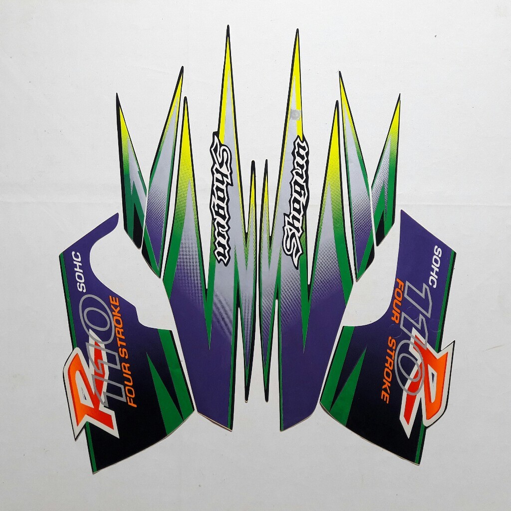 Striping stiker lis body motor suzuki Shogun 2000 full hitam