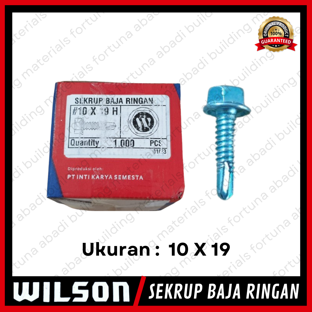 Baut Baja Ringan Wilson 10x16/10x19 Kuat Tahan Lama