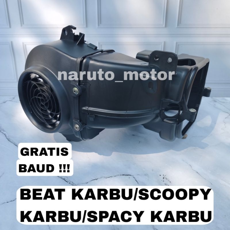 COVER MESIN BEAT KARBU SCOOPY KARBU SPACY KARBU SHROUD INLET EXHAUST
