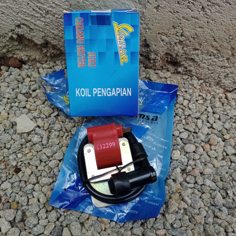 koil coil pengapian Vespa vbb super sprint bajaj merah import vemsa