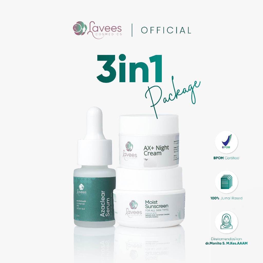 Lavees Cosmedics-Paket Acne Diamond Mampu Melembabkan Wajah, Membuat Wajah Glowing dan Merawat Wajah