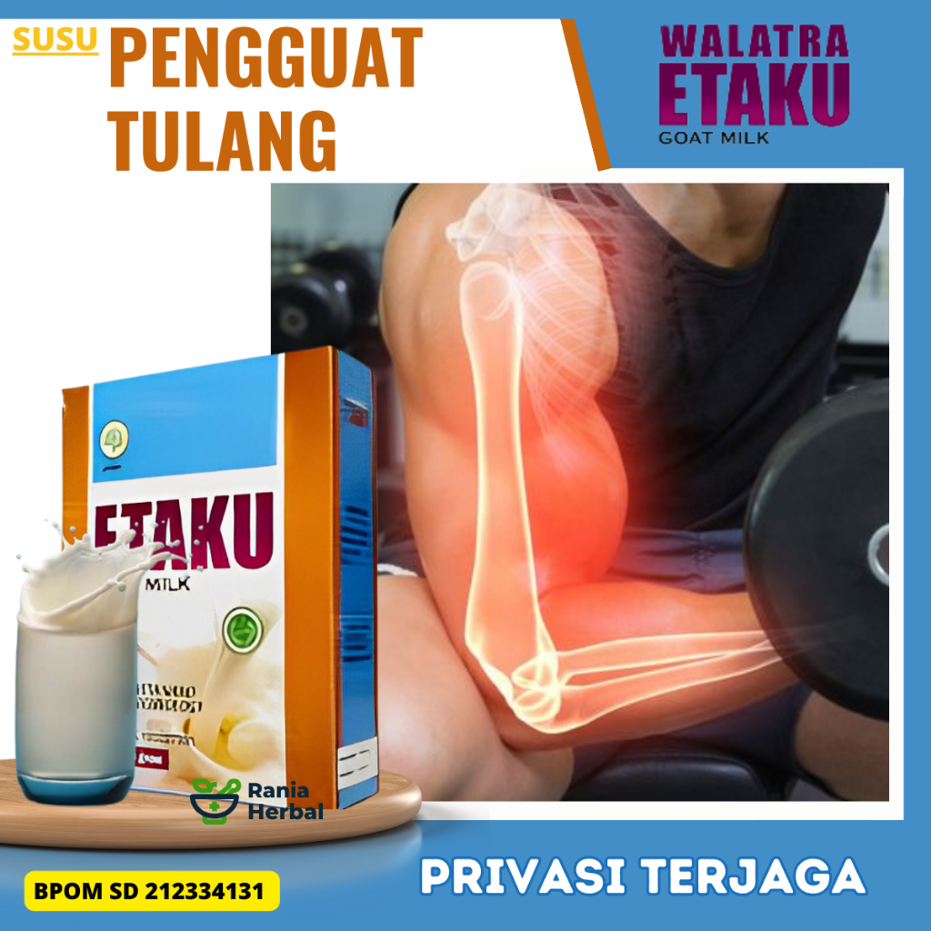 

Susu Penguat Tulang, Susu Obat Patah Tulang, Susu Pengapuran Tulang, Obat Tulang Retak, Susu Kalsium Tulang Anak Dan Dewasa, Susu Etaku Penguat Tulang, Susu Penambah Kalsium Tulang - Walatra Susu Etaku Goat Milk