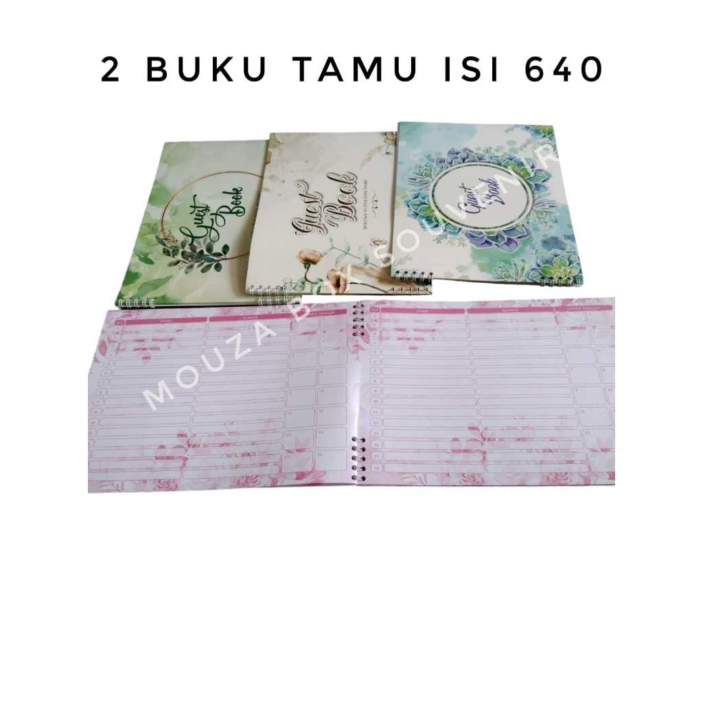 

2 BUKU TAMU MOTIF souvenir pernikahan khitanan ulang tahun murah unik lucu alat tulis
