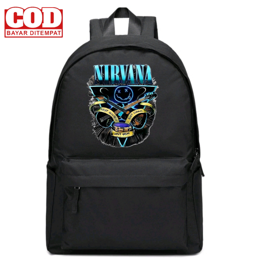 Tas Ransel Backpack Pria Wanita Fashion Bahan Kanvas Tas Sekolah Tas Punggung Distro Pria Gambar ban