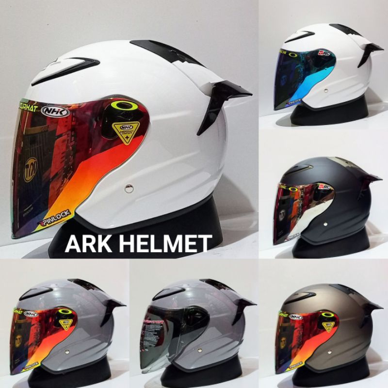Helm Nhk r6 solid withe/putih paket ganteng venom norisk 100%ORIGINAL